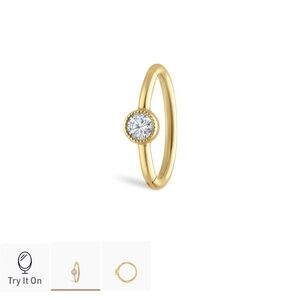 Maria Tash | Scalloped Diamond Hoop | 18k gold | 8mm